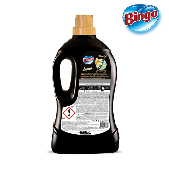 Bingo Siyah Sıvı Bakım Çamaşır Deterjanı 4 lt 2'li - 3