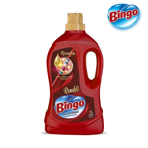 Bingo Renkli Sıvı Bakım Çamaşır Deterjanı 4 lt 2'li - 2