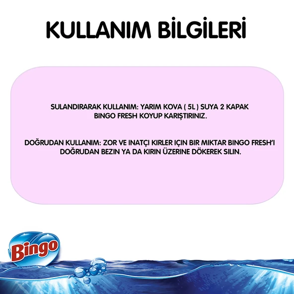 Bingo Fresh Yüzey Temizleyici 2,5 lt Manolya Ekonomi Paketi 4'lü - 4