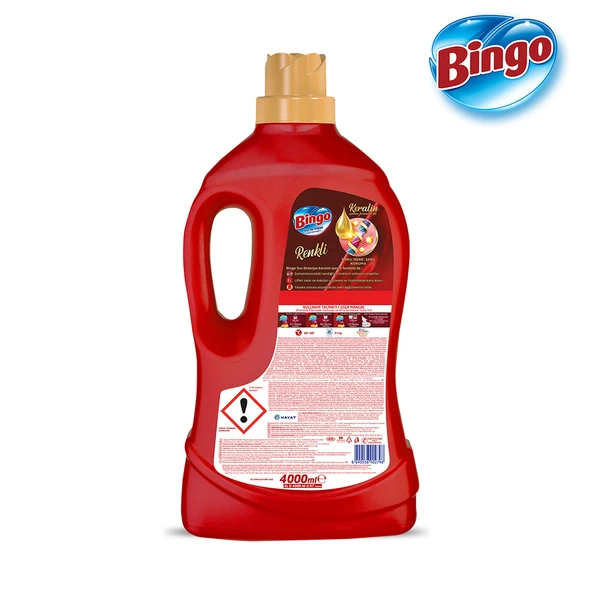 Bingo Renkli Sıvı Bakım Çamaşır Deterjanı 4 lt 2'li - 3