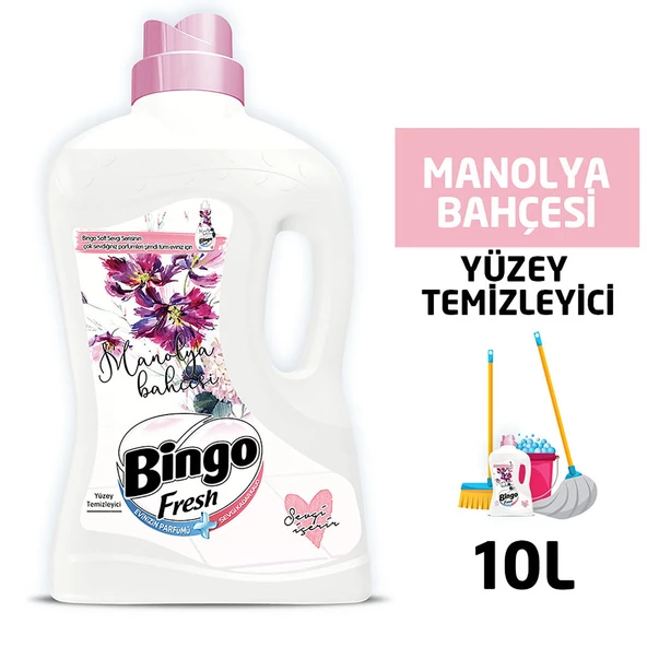 Bingo Fresh Yüzey Temizleyici 2,5 lt Manolya Ekonomi Paketi 4'lü