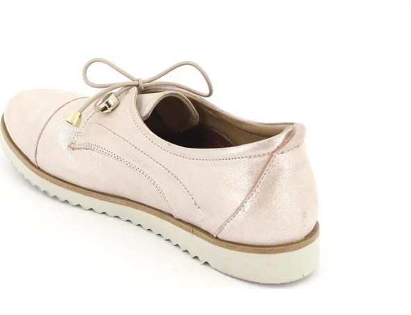 Kadın1810009y Hakiki Deri Yeni Sezon Hafif Taban Pudra Ayakkabı - 4