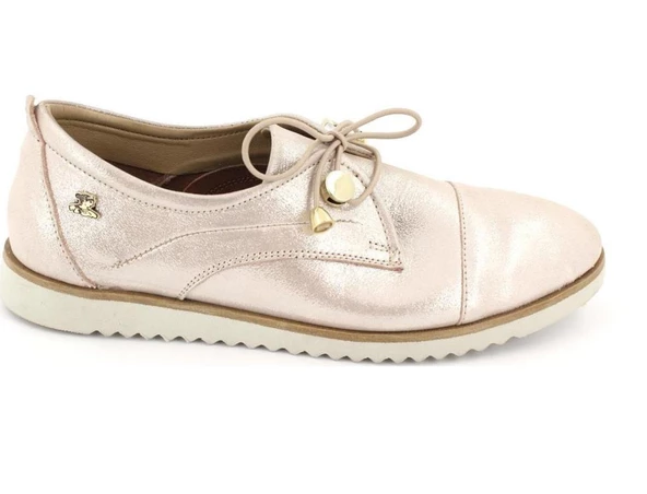 Kadın1810009y Hakiki Deri Yeni Sezon Hafif Taban Pudra Ayakkabı - 6