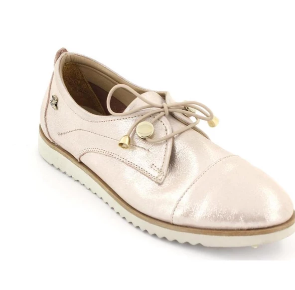 Kadın1810009y Hakiki Deri Yeni Sezon Hafif Taban Pudra Ayakkabı