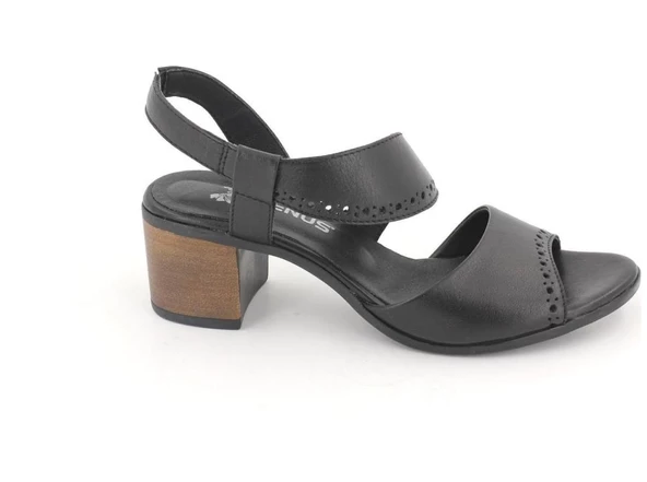 Venüs 1857207y Kadın Hakiki Deri Siyah Yeni Sezon Topuklu Sandalet - 3