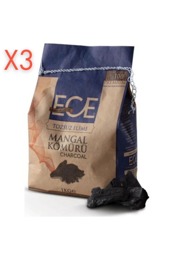 Ece Mangal Kömürü 1,5kg Paket 3lü