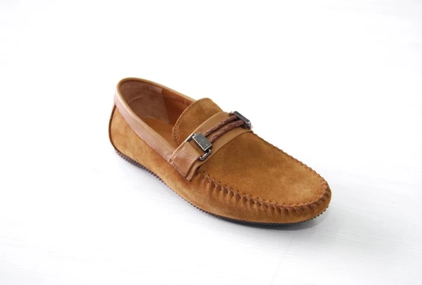 Marcomen 2556 Erkek Taba Süet Loafer  Ayakkabı