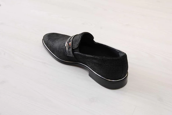 Marcomen 2071 j Deri Jurdan Siyah Baskı Ayakkabı - 2