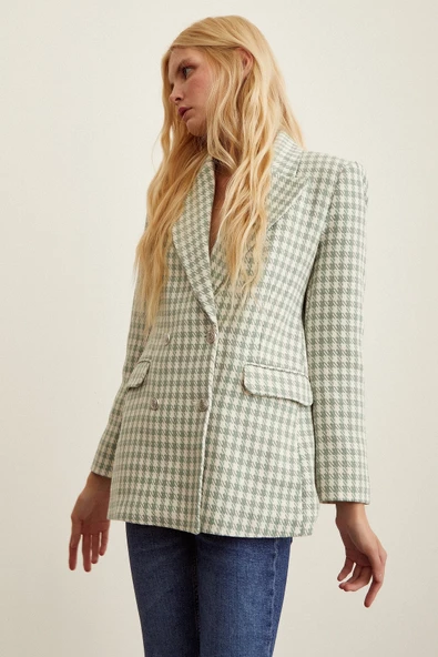Kazayağa Blazer Ceket Mint - 3