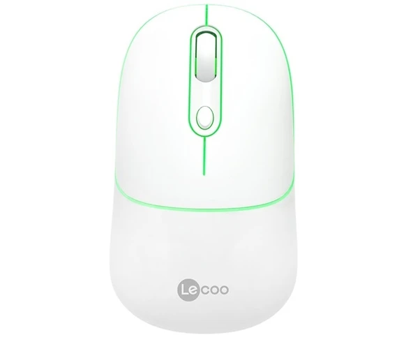 Lecoo WS210 2.4G Wifi Wireless Bluetooth Charging Mouse Beyaz