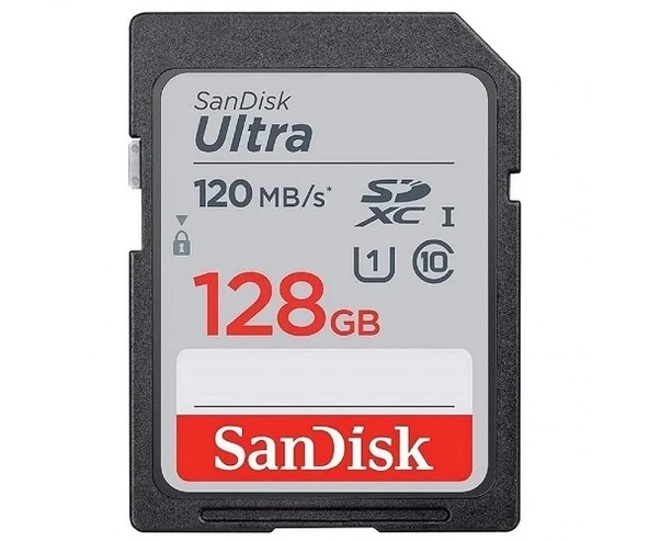 Sandisk 128GB Ultra 120MB/s Sdxc Uhs-I C10 U1 Hafıza Kartı SDSDUN4-128G-GN6IN