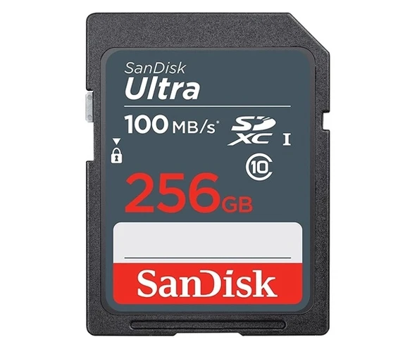 Sandisk 256GB 100MB/S Ultra SDXC C10 Full Hd Hafıza Kartı SDSDUNR-256G-GN3IN ürün görseli
