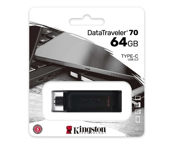 Kingston 64GB DT70/64GB Gen 1 Type-C Usb 3.2 Bellek - 2