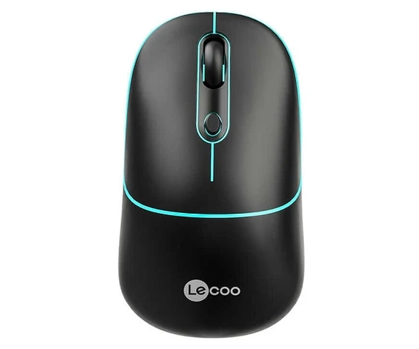 Lecoo WS210 2.4G Wifi Wireless Bluetooth Charging Mouse Siyah ürün görseli