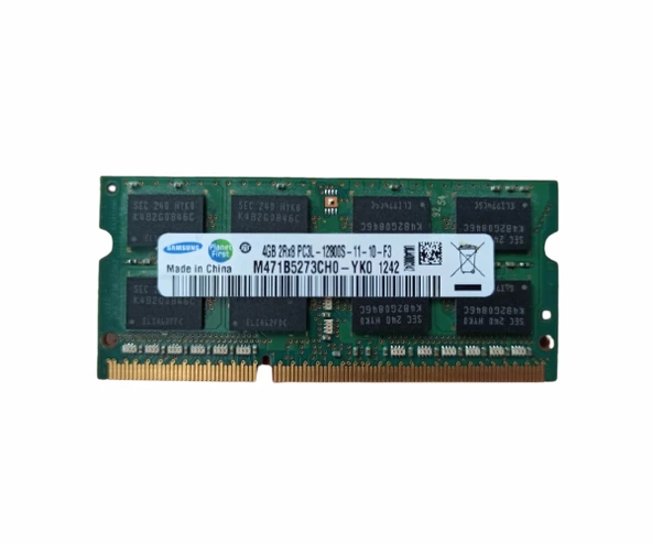 Samsung 4GB 2Rx8 PC3L-12800S-11-10-F3 Ddr3 1.35V M471B5273CH0-YK0 Notebook Bellek