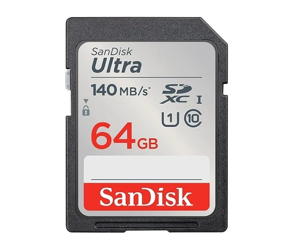 SanDisk 64GB Ultra 140MB/s SDHC/SDXC Class 10 UHS-I SDSDUNB-064G-GN6IN Hafıza Kartı