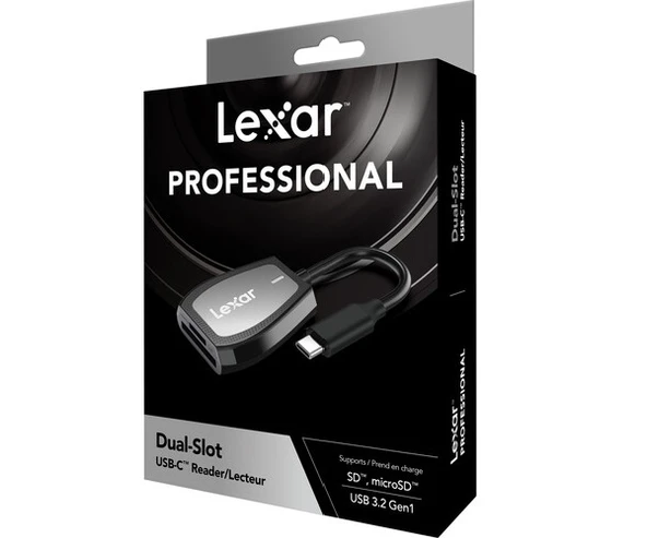 Lexar Professional UHS-II USB 3.2 Type-C Çift Yuvalı Kart Okuyucu NLRW470U-RNHNG - 3