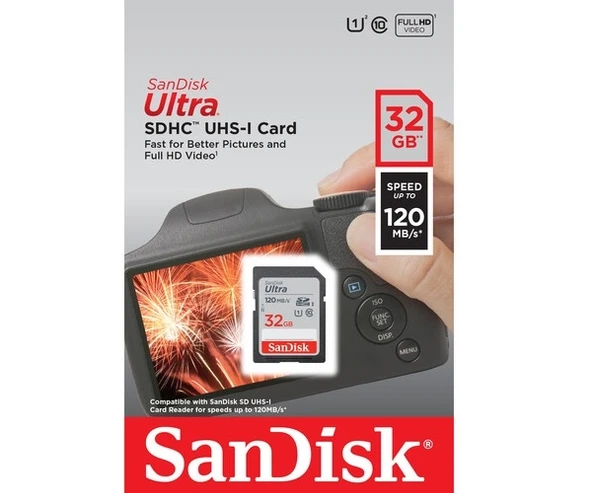 Sandisk 32GB Ultra Class 10 120MB/S Hafıza Kartı (SDSDUN4-032G-GN6IN) - 4