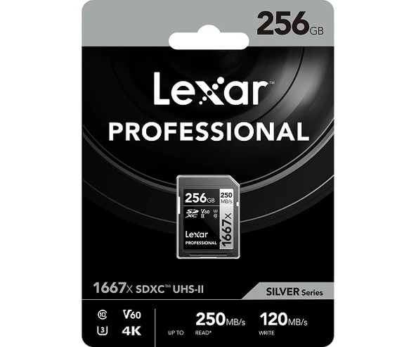 Lexar 256Gb 250Mb/s 1667x V60 U3 UHS-II SDXC 4K Hafıza Kartı - 5