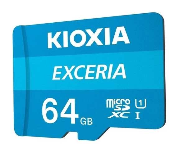 Kioxia 64GB Exceria SDHC UHS-1 C10 U1 100MB/S Micro Hafıza Kartı (LMEX1L064GG2)