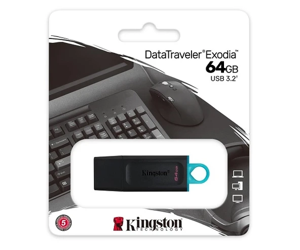 Kingston 64GB DTX/64GB Data Traveler Exodia Usb 3.2 Bellek - 3