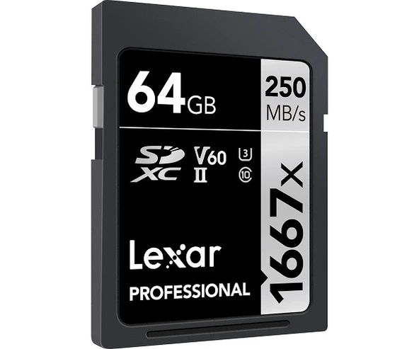 Lexar 64Gb 250Mb/s 1667x C10 V60 U3 UHS-II SDXC 4K Hafıza Kartı - 3