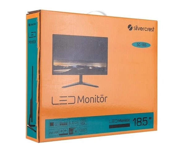 Silvercrest SC-185 18.5 LED 5ms 60Hz 1366x768 HD VGA HDMI (VESA) Siyah Mon - 2
