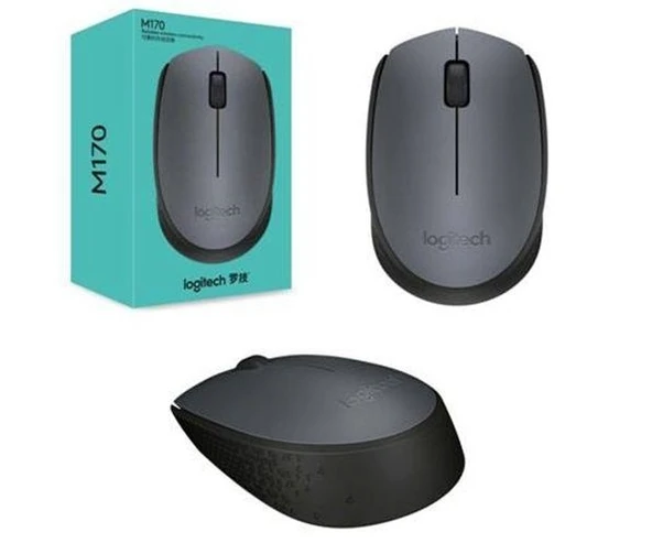 Logitech M170 Nano Alıcılı Kablosuz Siyah-Gri Mouse - 2