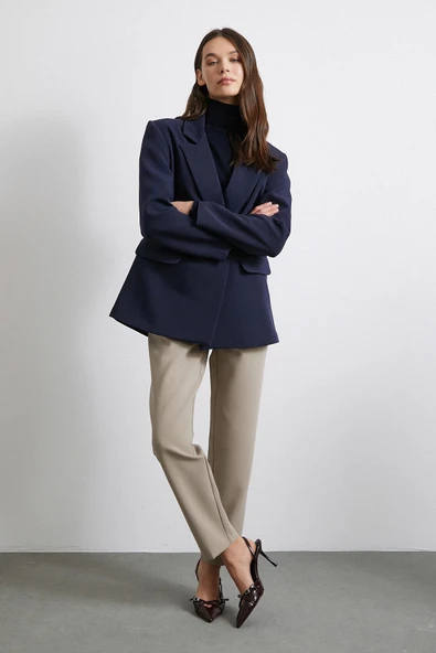 Skinny Kumaş Pantolon Vizon - Resim 2