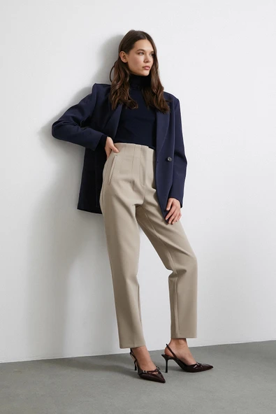 Skinny Kumaş Pantolon Vizon ürün görseli