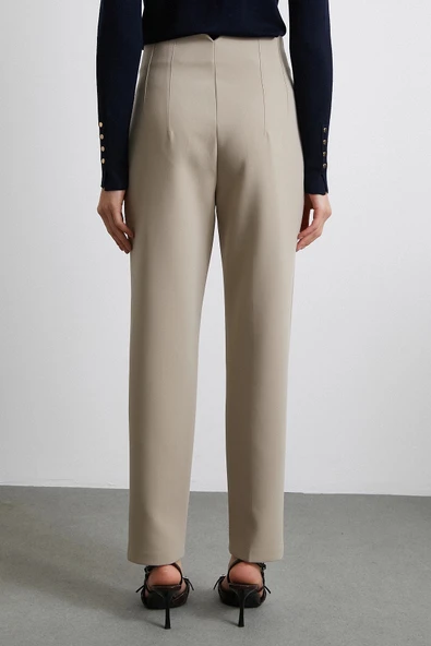 Skinny Kumaş Pantolon Vizon - Resim 6