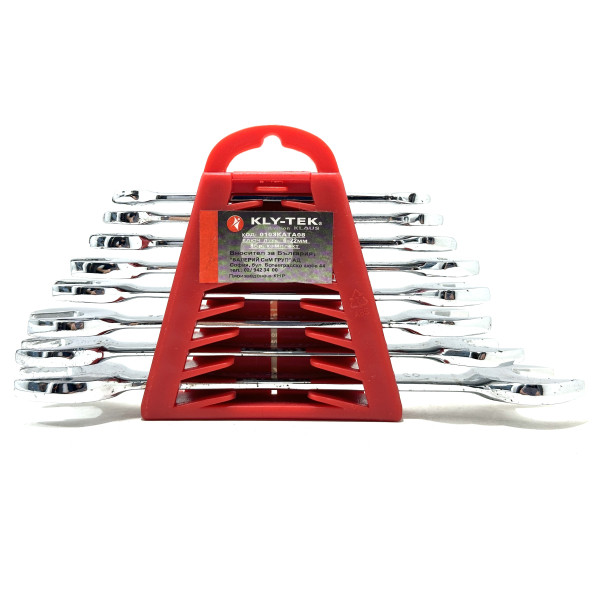 Kly-Tek Çatal Çift Açık Ağız Anahtar Takımı Seti Krom 8 Parça - 6