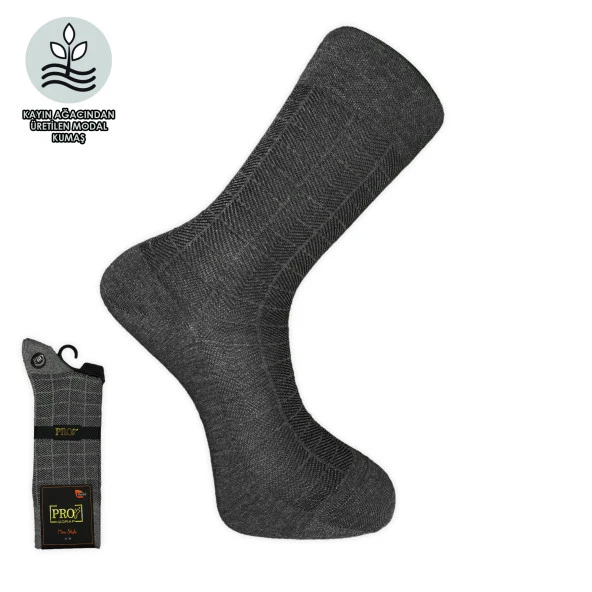 Kampçılık Pro Çorap Atlas Modal Erkek Çorabı Antrasit (18139-R4)