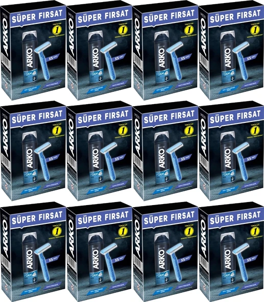 Arko Men Banyo 5 Adet + Cool Köpük Pro 200ML (12 Li Set)