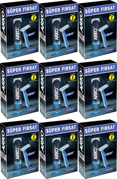 Arko Men Banyo 5 Adet + Cool Köpük Pro 200ML (9 Lu Set)