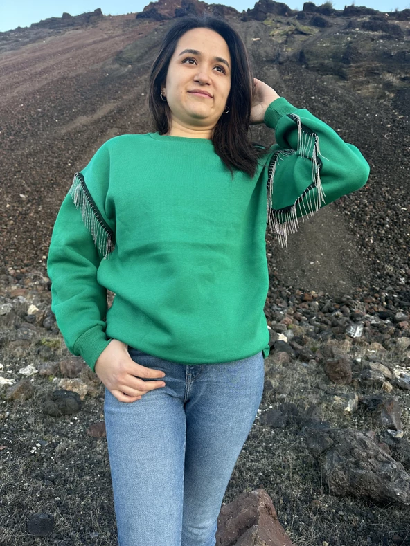 İçi Şardonlu Sweatshirt Kazak - 12