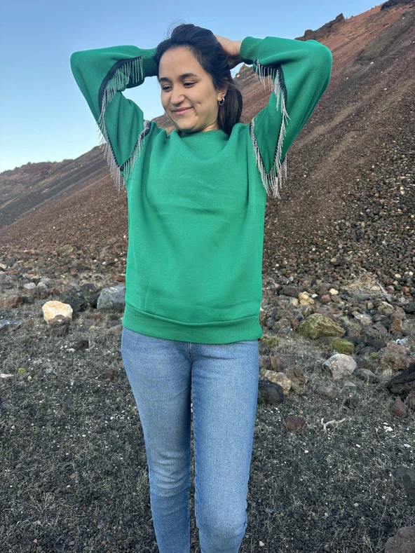 İçi Şardonlu Sweatshirt Kazak - 8