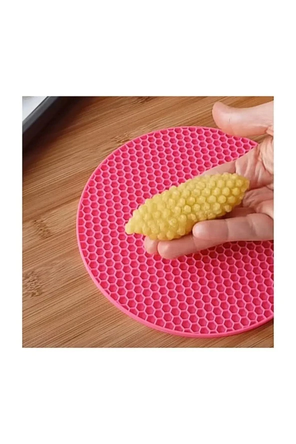 Yanmaz Silikon Nihale Yuvarlak Petek Dokulu Nihale Kalburabastı Esnek Nihale - 2