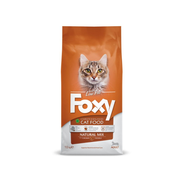 Foxy Multicolor Tavuklu Yetişkin Kedi Maması Natural Mix 12