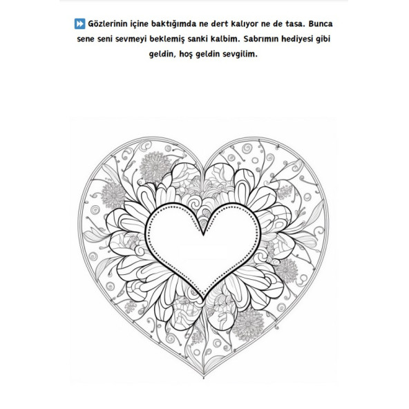 Sevgiliye Özel Boyama Kitabı - 3