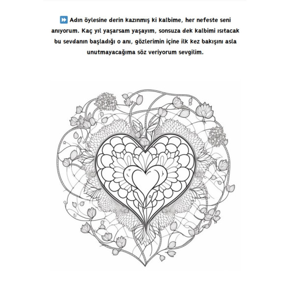 Sevgiliye Özel Boyama Kitabı - 5
