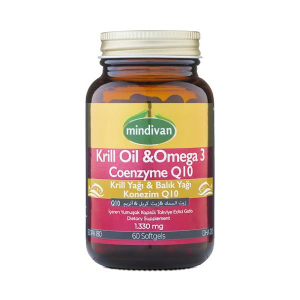 Mindivan KrillOil &Omega 3 & Coenzyme Q10 60x1330 mg - 1