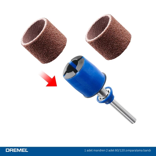 DREMEL EZ SpeedClic  Zımparalama Mandreni ve Zımparalama Bandı (SC407) - 2615S407JA