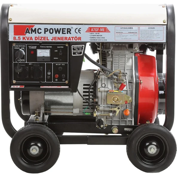 Amc Power Jeneratör 8,5Kva AGF7ME 220v Marşlı-İpli Dizel - 2627011