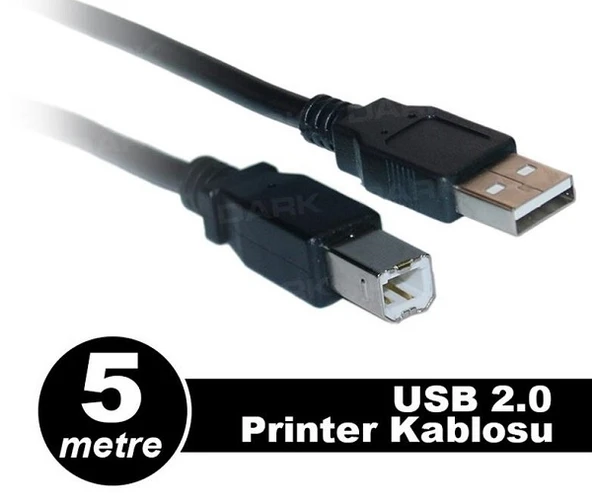 Dark DK-CB-USB2PRNL500 5 Mt USB 2.0 Yazıcı ve Data Kablosu (B-Tip) - 3