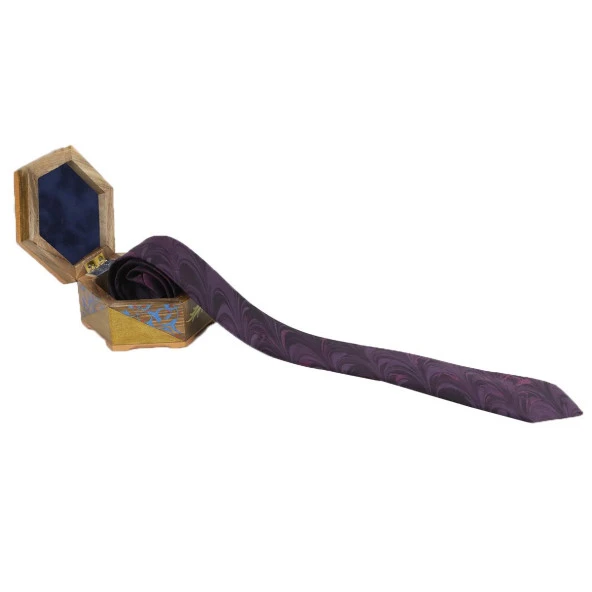 e38 ERKEK RENKLİ EBRU KRAVAT - K0113 - 2