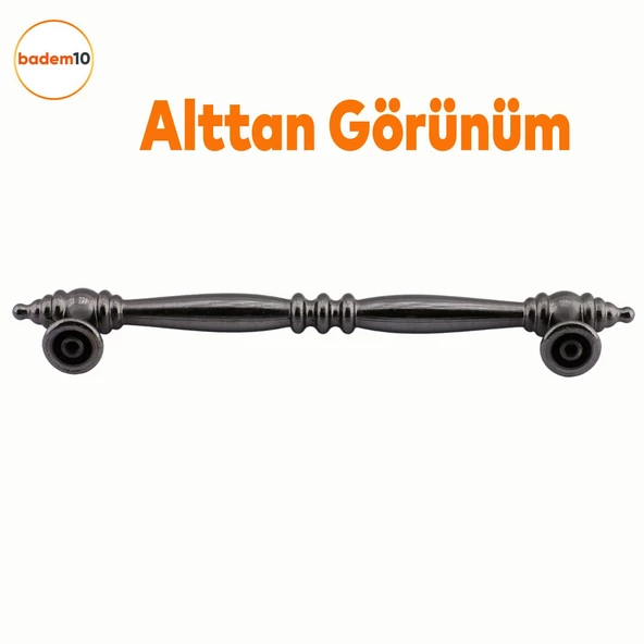 Petek Lüx Mutfak Mobilya Çekmece Dolabı Dolap Kapak Kulpu Kulbu Düz Metal Kulpları Kulpu Füme 128 Mm - 4