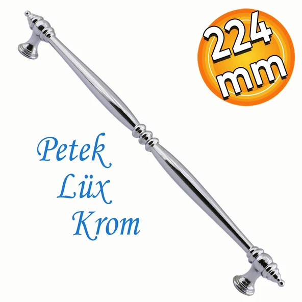 Petek Lüx Mutfak Mobilya Çekmece Dolabı Dolap Kapak Kulpu Kulbu Düz Metal Kulpları Kulpu 224 Mm Krom