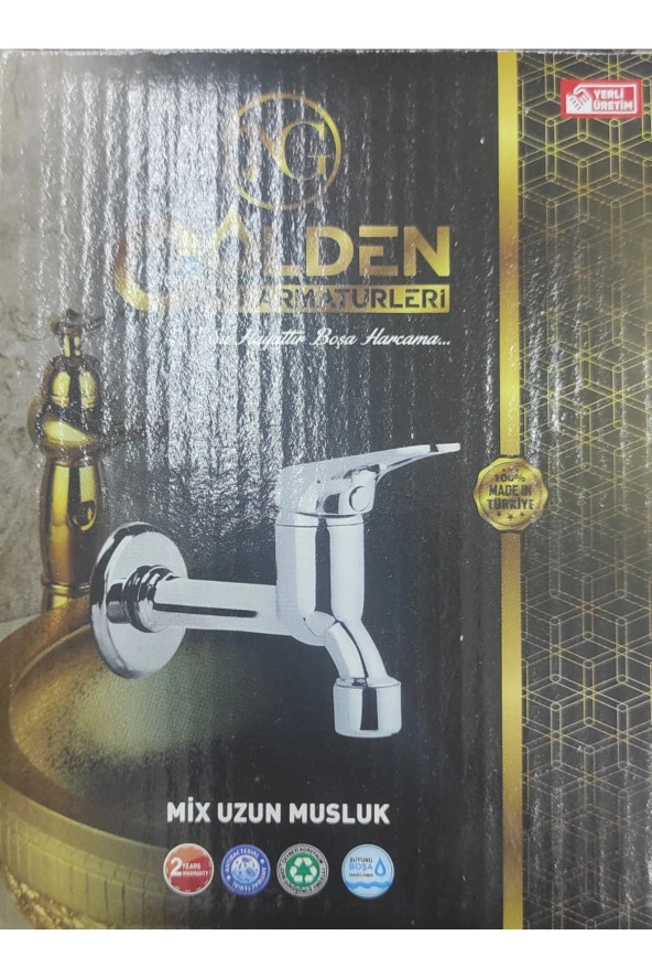 Aç Kapa Krom Mix Uzun Musluk Lüks Lavabo Bahçe Balkon Musluğu - 2