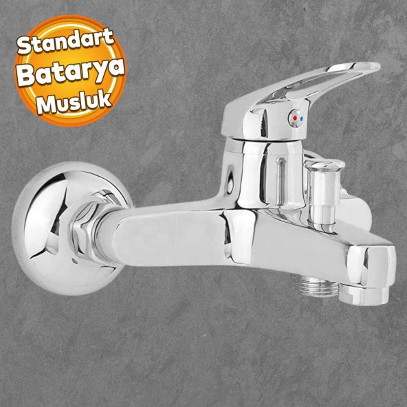Duş Bulaşık Musluğu Lavabo Banyo Mutfak Bataryası Sıcak Soğuk Çift Su Girişli Musluk Batarya Evye